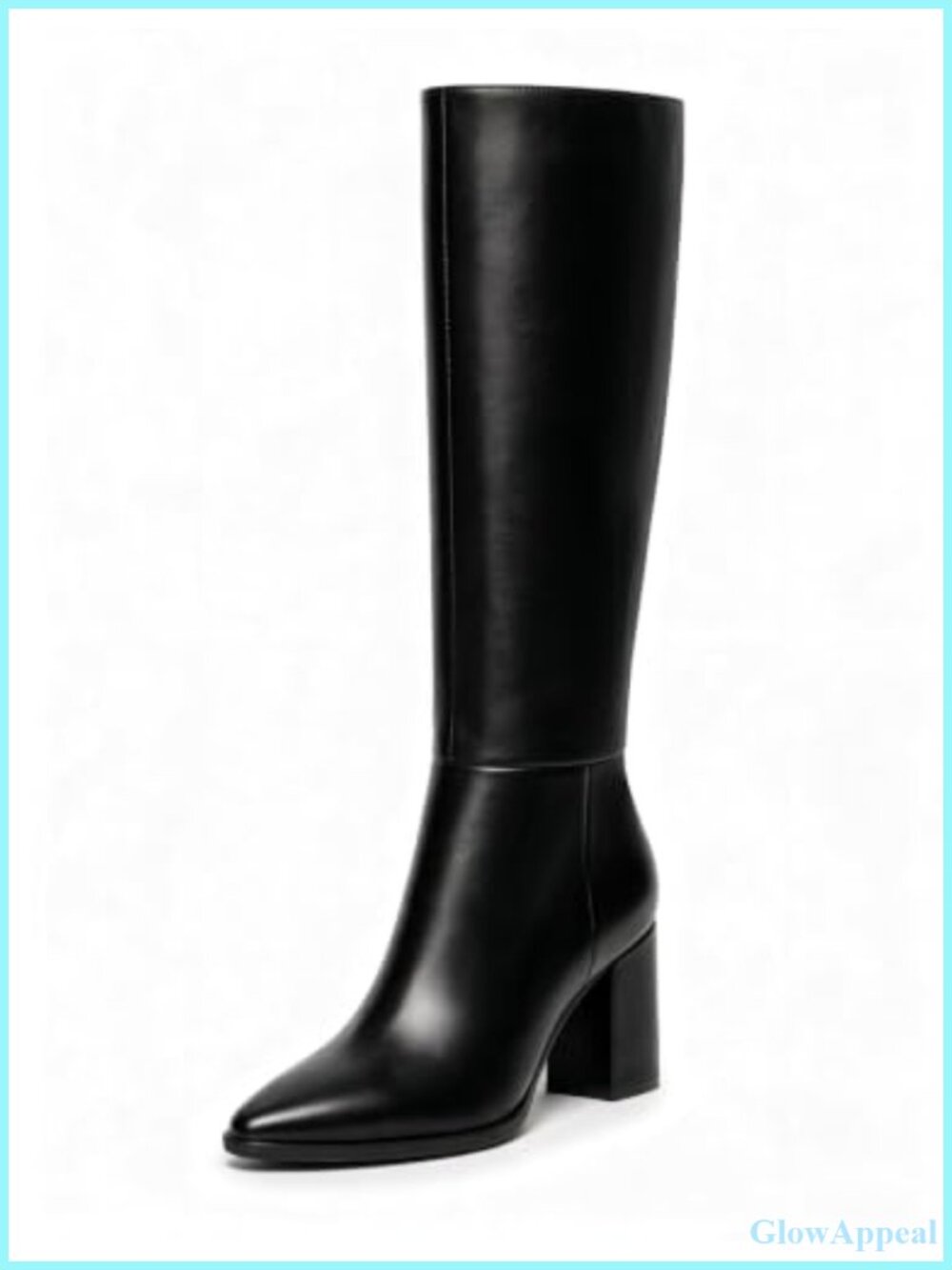 Women's Knee High Boots Pointed Toe Chunky Block Heel Party Dress Long Boots